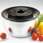 Stainless steel salad spinner