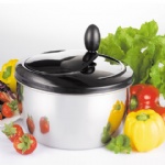 Stainless steel salad spinner