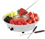 Electric Chocolate Fondue Family Set White Color